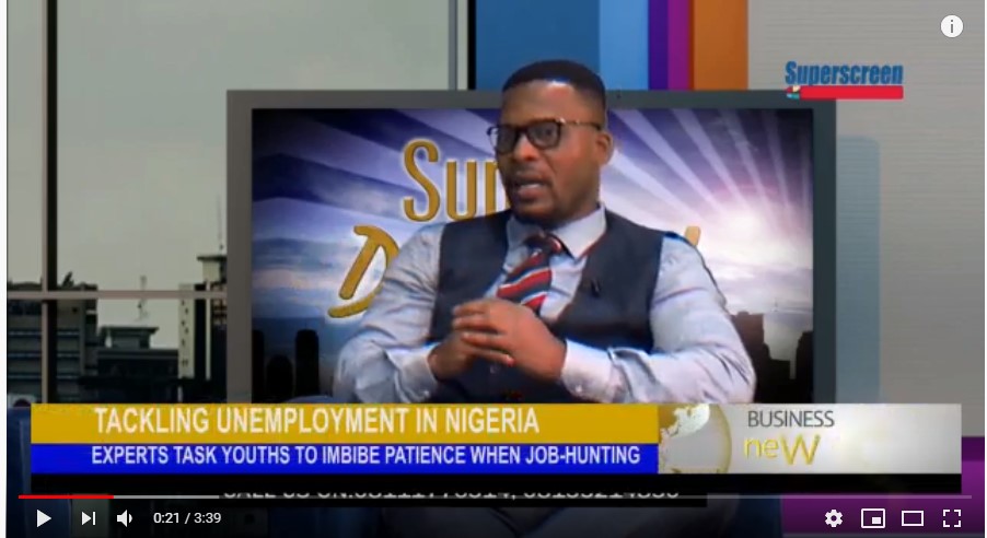 Super Screen Business News: Dickson speaks on Nigerian Youth and Unemployment