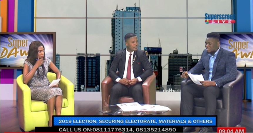 Dickson speaks on SUPERDAWN: 2019 ELECTION- Securing Electorate, Materials & Others, 4TH FEB, 2019